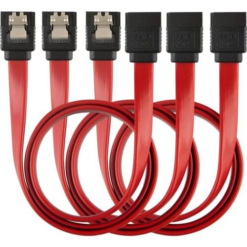5 PCS PCS SATA 3 Data Cable 8 inch SATA TO SATA 6.0 Gbps 7pin Female to Female Cable Lock Latch Serial ATA Cable Hard disk Cable