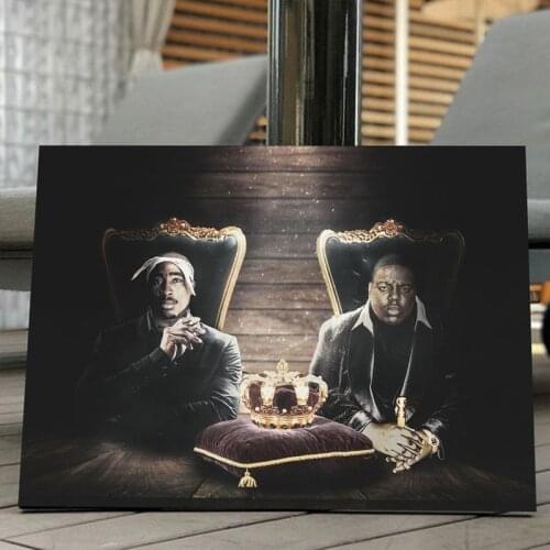 Personality Star Legend Art Wall Picture 2PAC Biggie Small Wu-Tang NWA Hip Hop Rap Canvas Painting Poster Bedroom WallDecoration