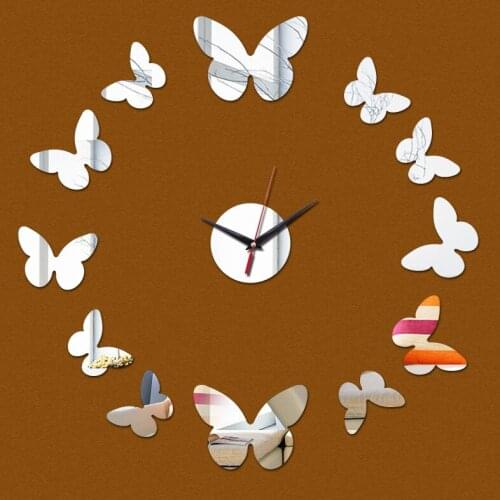 Hot sale top fashion acrylic wall quartz clock real modern design luxury promotion 3d crystal mirror watches