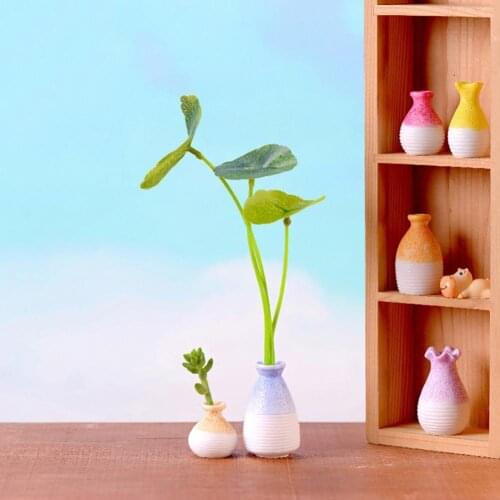 Miniature Vase Multi-use Handmade Resin Flower Mini Vase for Garden Miniature Vase