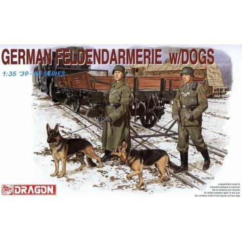 DRAGON Model 6098 1/35 Scale German Feldendarmerie w/Dogs Kit