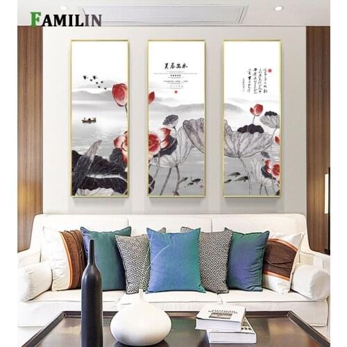 New Chinese Style Foggy Mountain Forest Lanscape Canvas Painting Poster And Print Wall Art Pictures For Living Room Home Decor