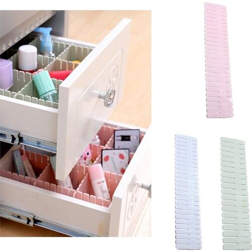 Adjustable Plastic Drawer Divider 4pcs/8pcs DIY Storage Shelves Household Free Combination Partition Board Storage Dividers