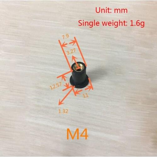 M4/M5/M6 Rubber Well Nuts Blind Fastener Windscreen Windshield Fairing Cowl 77HF