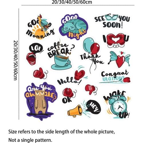 Three Ratels QC452 Dessert coffee set sticker wall sticker quotes Desserts shop cafe window family kitchen restaurant decora