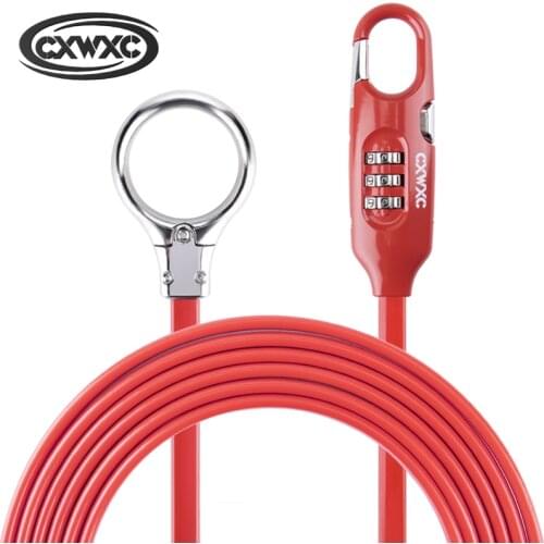 Giyo Bicycle Multi-function Lock Lightweight MTB Cable Lock 3 Digit Password Coded Lock Road Bike Anti-theft Helmet Luggage Lock