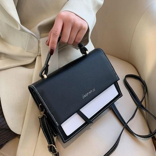 Women Bag Shoulder Bag Designer Crossbody Bag Handbag Purse All-match PU Leather Contrast Color Backpack 2021 New Trend Fashion