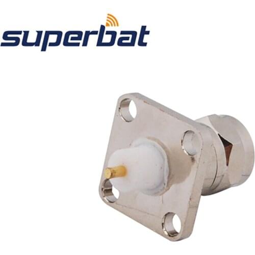 Superbat 10pcs F 4 Hole Panel Mount Plug with Extended Dielectric&Solder Post