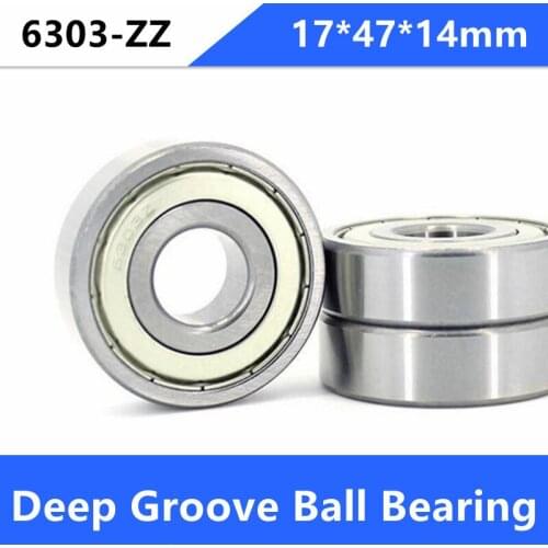 10pcs/lot high quality 6303ZZ S6303ZZ 17*47*14 shielded stainless steel deep groove ball bearings 6303 S6303 -2Z 17x47x14 mm