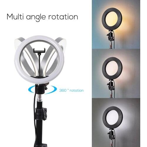 12 Inch LED Selfie Ring Light with Stand 30CM Studio Photography Dimmable Photo Ring Fill Light Tripod for Smartphone Makeup