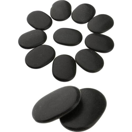Pack 12 Hot Spa Rock Basalt Stones Massage Lava Natural Volcano Stone Set