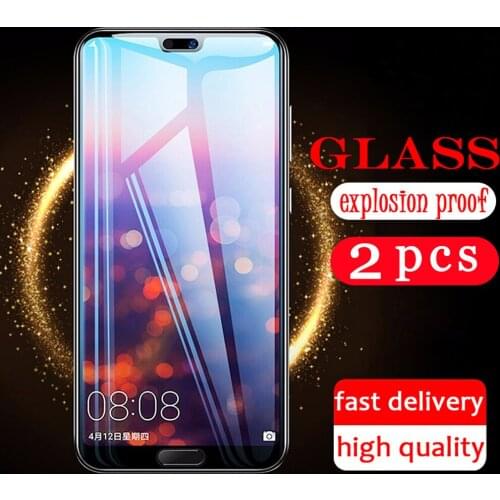 2Pcs 9H tempered glass for huawei P40 pro plus lite E phone screen protector P30 lite P20 pro protective film glass smartphone