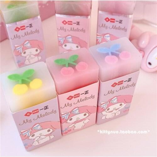 2pcs/lot fantastic Cherry blossom eraser easy cleaning eraser eraserable for students school stationery gift