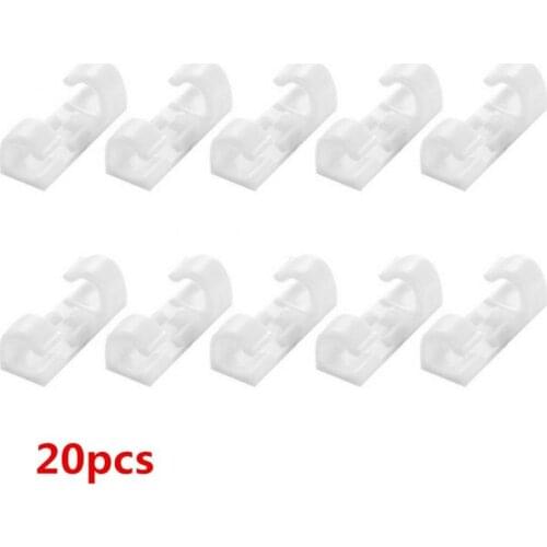 20PCS Cable Organizer Clips Cable Management Desktop & Workstation Wire Manager Cord Holder USB Charging Data Line Bobbin Winder