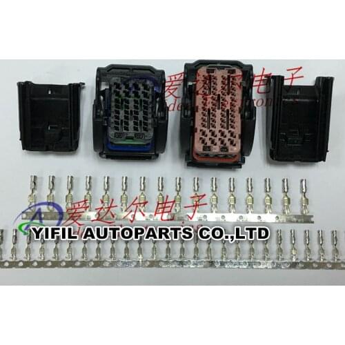 48 Pin/Way +32 Pin/Way ECU Female Molex Wire Brown Automotive Connector Plug Housing With Terminals Cover 64320-3319 64319-3211