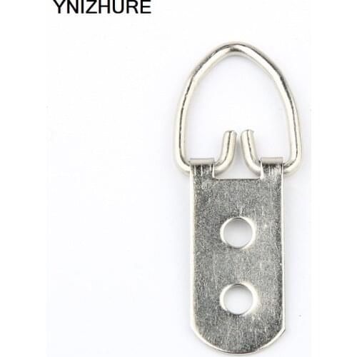 50pcs 16*22*55MM Triangle D-Ring Photo Frame Hanging Picture Hanger Hooks Silver Tone Solid and Durable Hardware Accessories