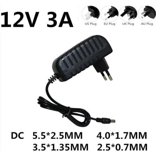 AC 110V 220V to DC 12V 3A Transformer Power Supply LED Driver Adapter 12 Volt 12 V Converter Charger For LED Strip Lights CCTV