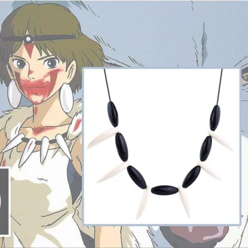 Accessories Miyazaki Hayao Anime Mononoke Hime Cosplay toys Spike necklace Brooch Sydney temperament earrings Cartoon Collection