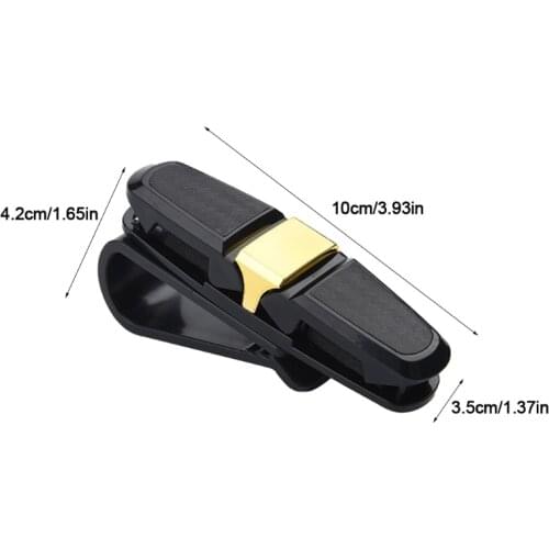 Glasses Holders for Car Sun Visor Sunglasses Holder Clip Double-ends Clip Rotational Car Spectacle Frame Ticket Card