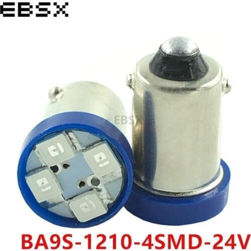 EBSX Truck 24V 20X BA9S 1210 4 SMD 3528 LED T4W T11 Car Interior Reading Lights Auto Side Wedge Bulb Door Lamp White Car Styling
