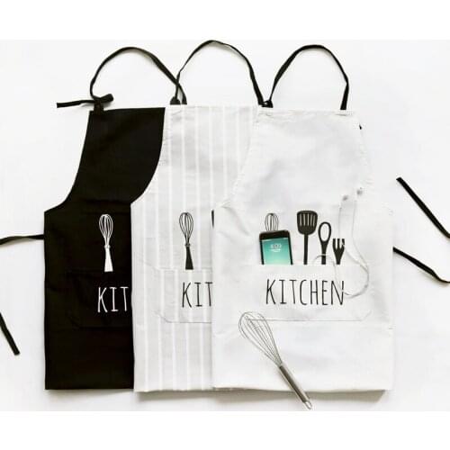 1PC Apron Striped Waterproof Woman Adult Bibs Home Cooking Baking Coffee Shop Cleaning Aprons Kitchen Accessory