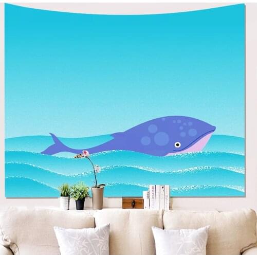 Ocean Series Dolphin Background Cloth Family Room Decoration Bedside Bedroom Wall Covering Tapestry Wall Hanging Wall