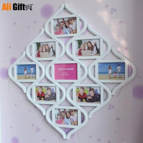 Hot Selling Newest China Knot Diamond 9 Palace Photo Frame 6 Inch Body Wall Hanging Photo Frame Creative Combination Photo Frame