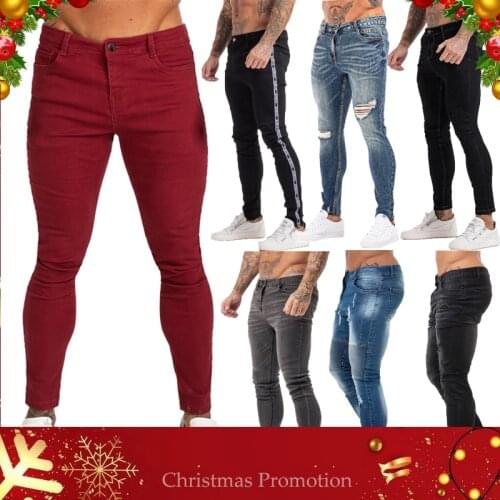 GINGTTO Stretch Jeans For Men