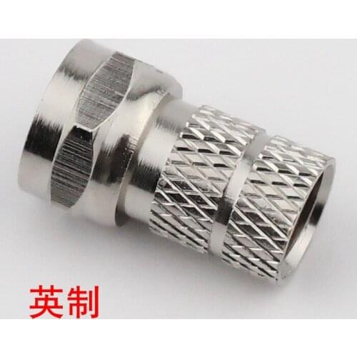 Cable connector F inch plug spiral self compact F plug /75-5 inch screw joint