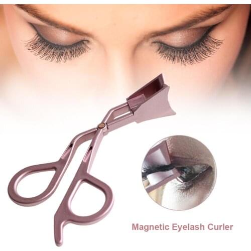 Magnetic Eyelash Curler Eyelash Tweezers Clip False Eyelash Applicator Portable Makeup Tool for Easy Application Removal