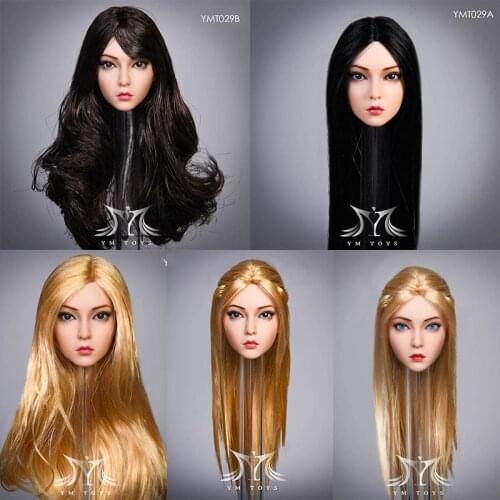1/6 The Roses Head Sculpt Female Head Carving YMTOYS YMT029 Fit 12'' New Suntan Action Figure Body
