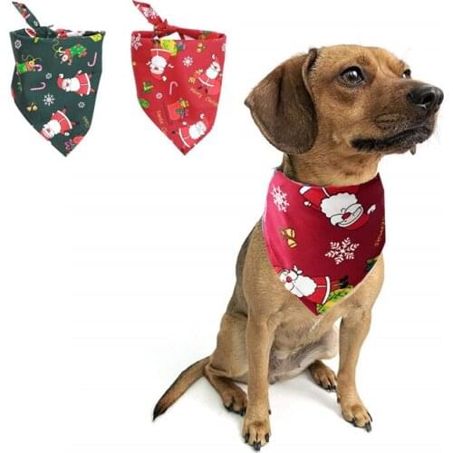 Christmas Fashion Pet Dog Scarf Neck Tie Puppy Dog Bandana Collar Pet Scarf Bibs For Samll Medium Large Dog Grooming Supply