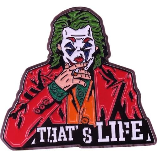 Joker soft enamel pin