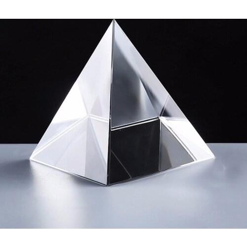 Pyramid Optical Prism K9 Glass 60mm Crystal Photography Triangle Light Guide Science Home Decoration Teaching Toys
