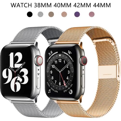 Milanese strap for apple watch Watchband 38mm 40mm 42mm 44mm Band Strap for iwatch Bracelet series 3 4 5 6 SE