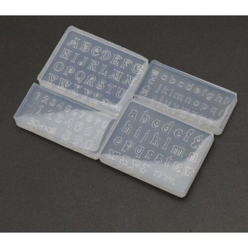 Numbers Letters Pendant Resin Silicone Mold Jewelry Making Tools Nail Art Crafts B95F