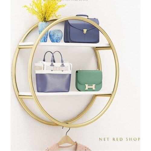 Shoe shop Shoe rack Display rack Clothing shop Shoe bag rack Wall hanging jewelry rack Round bag rack