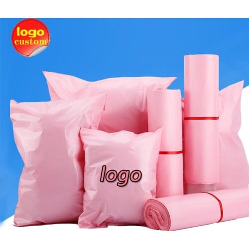 Light Pink Poly Mailer Express Bag Envelope Plastic Shipping Self Adhesive Delivery Packing Gift Post Courier Bag Custom Logo