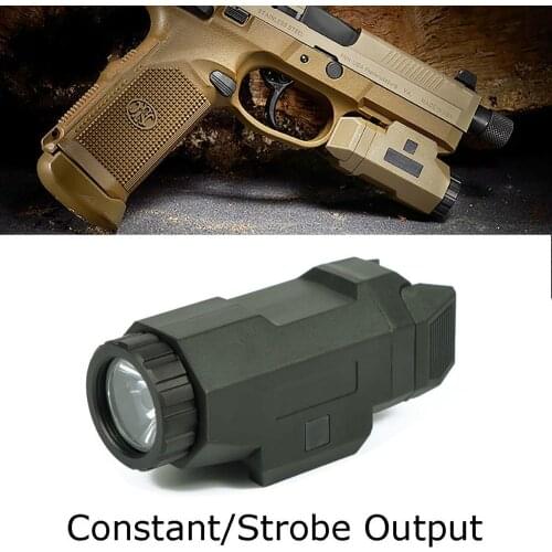 Tactical Weapon Light Compact Pistol Gun Handgun Flashlight LED Airsoft Rifle Gun Torch for 20mm Rail Glock 17 19 18C 24