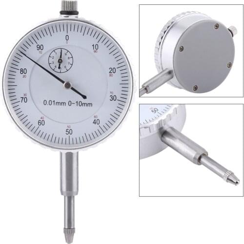 0.1mm Precision Dial Indicator Dial Gauge 0.01 Resolution Concentricity Test 0-10mm Meter Accuracy Mesure Instrument Tool