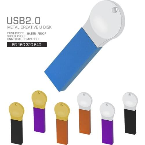 Custom Logo USB Flash Drive Metal Pendrive 128GB 4G High Speed USB Stick 32GB Pen Drive 64GB Waterproof 16G USB 2.0 Flash Memory