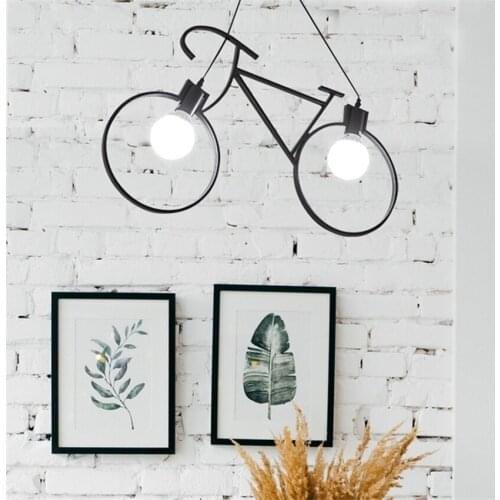 Vintage iron bike American pendant lights industry restaurant bar commercial chandelier Childrens bedroom lamps home fixtures