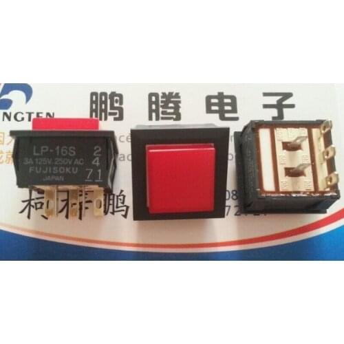 [VK] original JAPAN FUJISOKU LP-16S light touch switch 17.5*17.5*12.5 3A 125V with light button red light