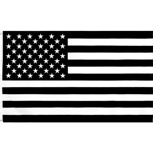 Xiangying 90x150cm Recession USA Black and White American Flag