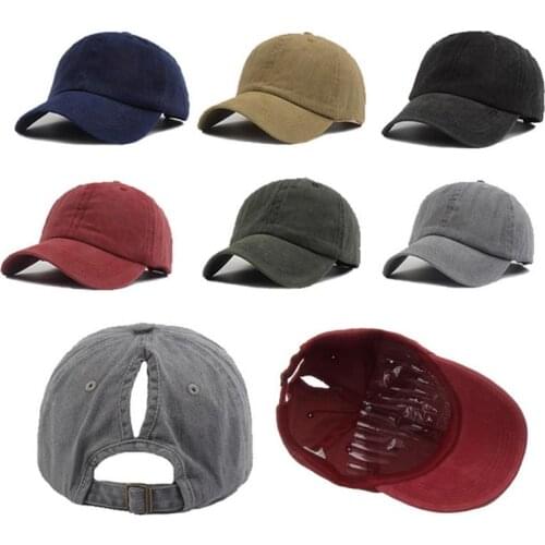 10pcs Hat Womens baseball cap sunshade LOGO available summer washed horsetail antique lady caps worn-in feeling spring Autumn