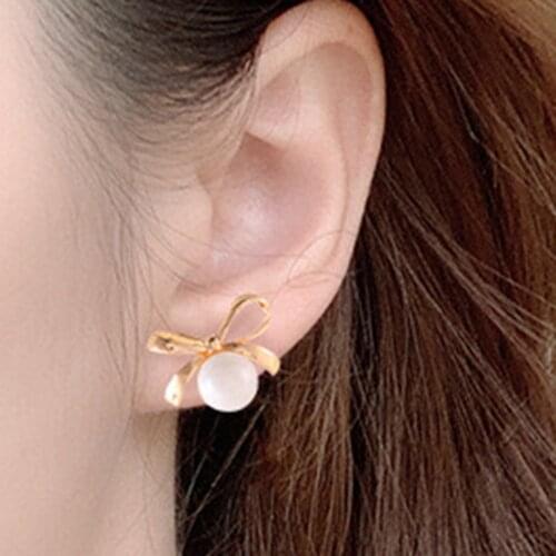 Fashion 2021 Trend For Women Vintage Unusual Pearl Cabochons For Bows Earrings Korean Accessories Gift Jewelry