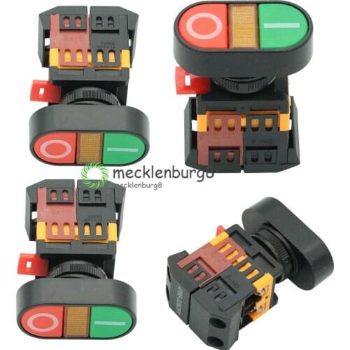 1PCS NEW Start Stop Push Button Light Indicator Momentary Switch Red Green Power ON OFF