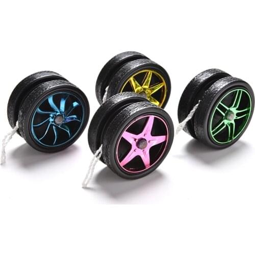 1 Pc Wheel Shape Design Yoyo Ball Electroplating YoYo Ball Bearing String Babies Toy Gift Yo-Yo Kids Magic Juggling Toys