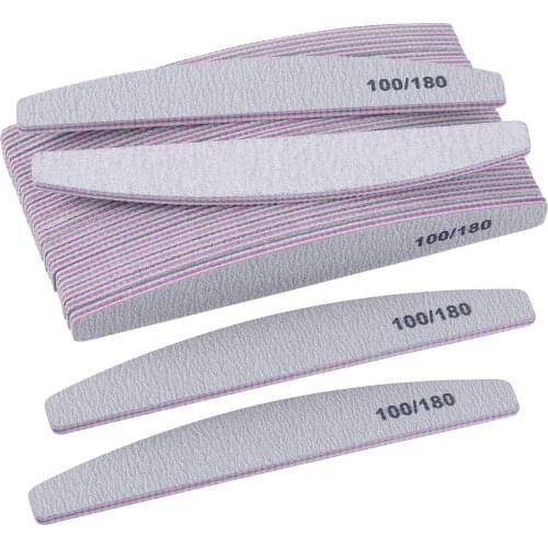 100pcs/Pack Wholesale 100/180 Nail Files Buffers Accesorios Tools Sets For UV Gel Polish Manicure Art Trimmer Nails Bulk Vendors