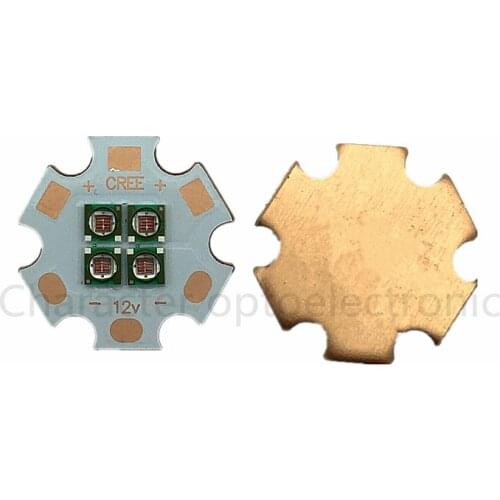 10x Cree 10W XPE XP-E 3V 6V 12V 4Chips LED Emitter Instead of MKR XML White/Warm White/Blue/Green/Red/Yellow/Royal Blue 20mm PCB